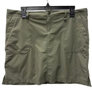 REI‎ Skort Hiking Activewear Outdoor Pockets Olive Green Women's Size 12